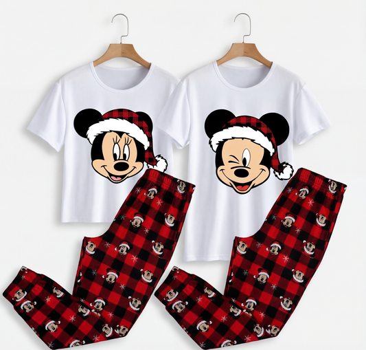 PIJAMA MICKEY Y MINNIE NAVIDAD