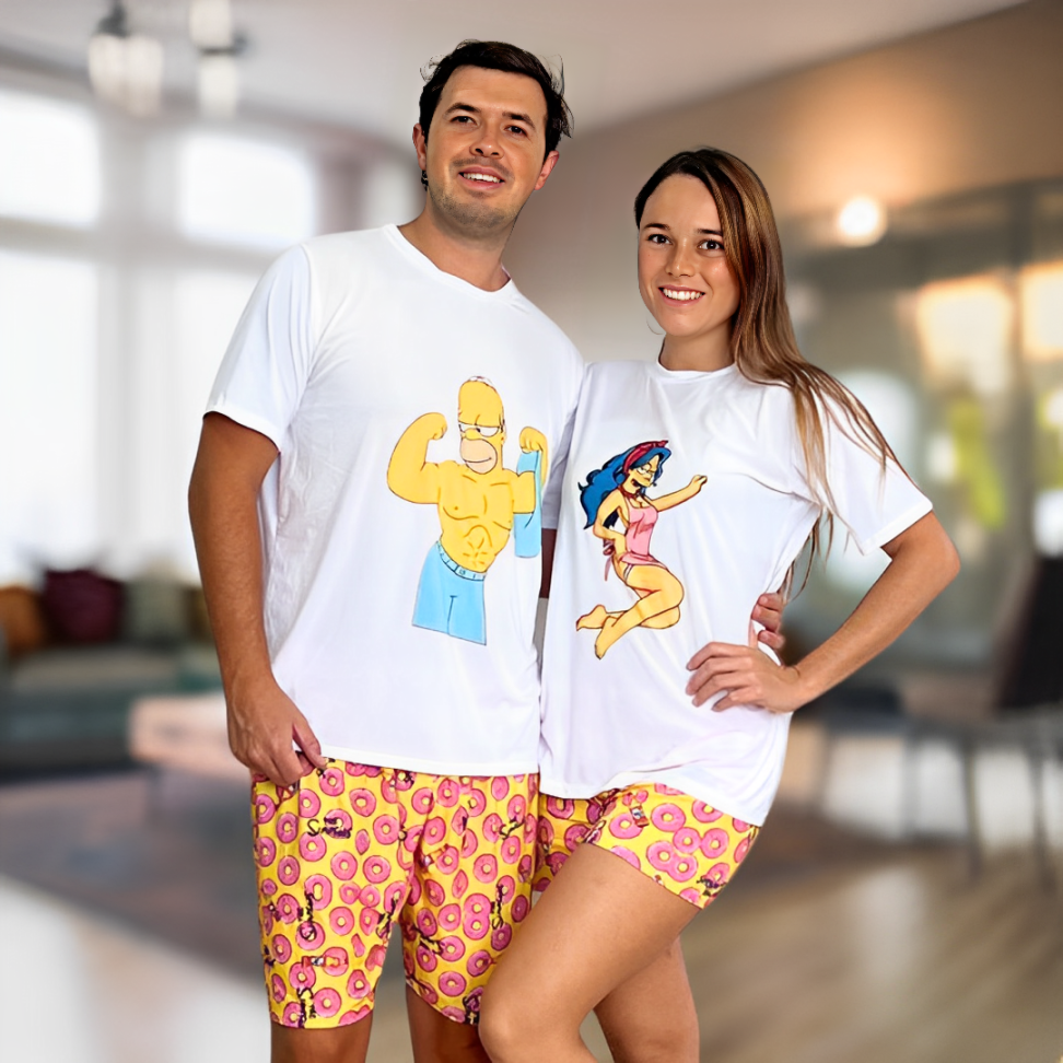 PIJAMA LOS SIMPSON HOMERO Y MARGE