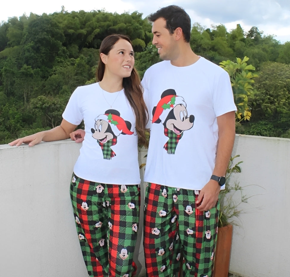PIJAMA MICKEY Y MINNIE NAVIDAD