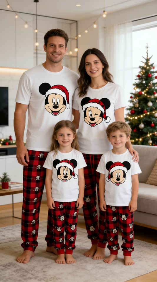 PIJAMA MICKEY Y MINNIE NAVIDAD
