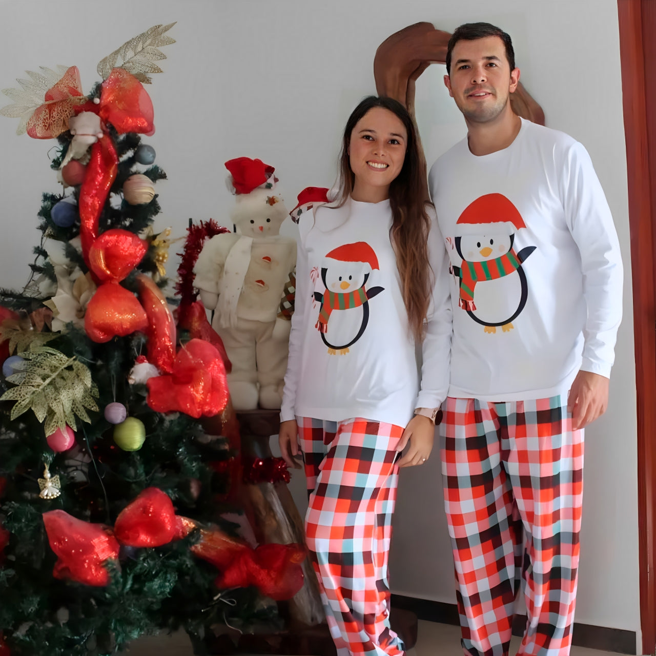 PIJAMA PINGUINOS NAVIDAD